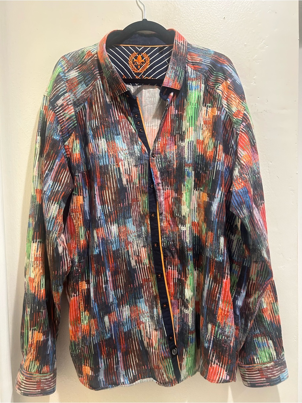 AU NOIR Multicolor Men's Long-Sleeve Button Shirt Jacket 100%Cotton
